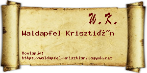 Waldapfel Krisztián névjegykártya